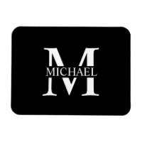 Schwarz-Personalisiert-Monogramm und Name