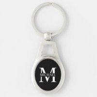 Schwarz-Personalisiert-Monogramm und Name