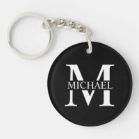 Schwarz-Personalisiert-Monogramm und Name