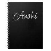 Schwarz Personalisiert Notizblock (Vorderseite)