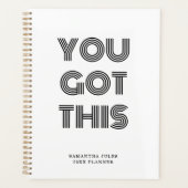 Schwarz Personalisiert, SIE GOT DIESE Motivierend Planer (Vorderseite)
