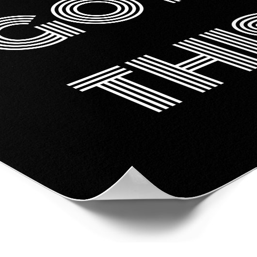 Schwarz Personalisiert, SIE GOT DIESEN Motivierend Poster (Ecke)