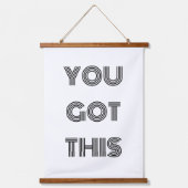 Schwarz Personalisiert, SIE GOT DIESEN Motivierend Wandteppich Mit Holzrahmen (Vorderseite)