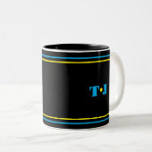 Schwarz Personalisiert Zweifarbige Tasse (VorderseiteRechts)