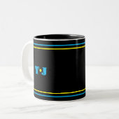 Schwarz Personalisiert Zweifarbige Tasse (Vorderseite Links)