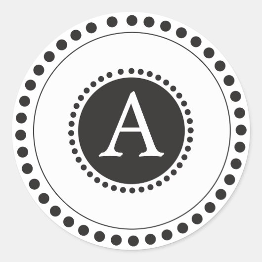 Schwarz - Personalisierter Umschlag Aufkleber (Vorderseite)