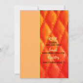 Schwarz-Pfirsich-gequiltete American Bridal Einladung (Rückseite)