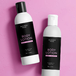 Schwarz/Pink 8 OZ Kosmo Flasche Wasserdicht Etiket Schaumweinetikett