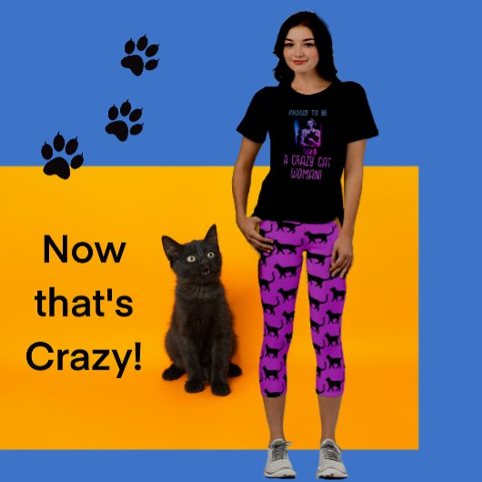 Schwarz Pink Blau, maßgeschneiderte verrückte Katz Tri-Blend Shirt