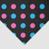 Schwarz Pink Blau Punkte Muster Seidenpapier (Ausschnitt)