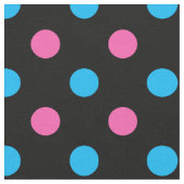 Schwarz Pink Blau Punkte Muster Stoff (Nahaufnahme)