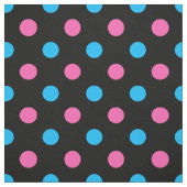 Schwarz Pink Blau Punkte Muster Stoff (Muster)