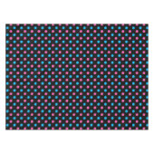 Schwarz Pink Blau Punkte Muster Tischdecke (Vorderseite (Horizontal))