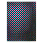 Schwarz Pink Blau Punkte Muster Tischdecke (Vorderseite)