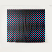 Schwarz Pink Blau Punkte Muster Wandteppich (Vorderseite (Horizontal))