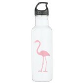 Schwarz-Pink-Flamingo Trinkflasche (Vorderseite)