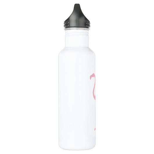 Schwarz-Pink-Flamingo Trinkflasche (Links)