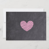 Schwarz-Pink-Foto-Hochzeitseinladungen auf der Taf Einladung (Rückseite)