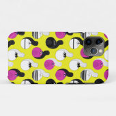 Schwarz Pink Funny Nautic Cats Case-Mate iPhone Hülle (Rückseite (Horizontal))