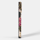 Schwarz Pink Gold Leopard iPhone Hülle (Rechte Seite)