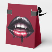 Schwarz-Pink-Gothic-Blutung Zähne Gefälligkeitsbox Geschenkschachtel (Rückseite)