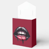 Schwarz-Pink-Gothic-Blutung Zähne Gefälligkeitsbox Geschenkschachtel (Geöffnet)