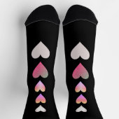 Schwarz-Pink-Grau-Muster Niedlich Hübsch Socken (Oben)