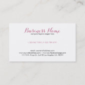 Schwarz-Pink Handgezeichnete Makeup Artis Visitenkarte (Rückseite)