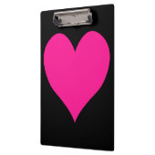 Schwarz-Pink-Herzform Klemmbrett (Links)