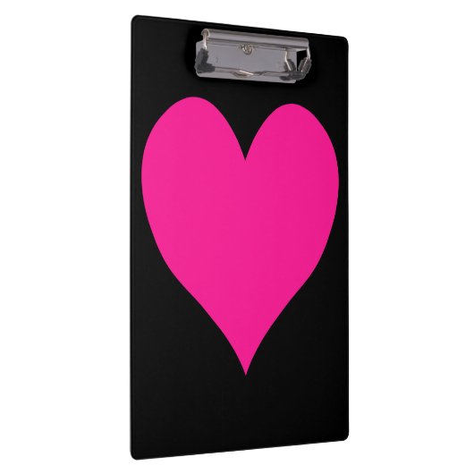 Schwarz-Pink-Herzform Klemmbrett (Rechts)