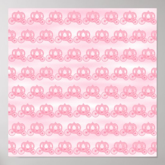 Schwarz-Pink-Muster der Princess Carriages Poster (Vorne)