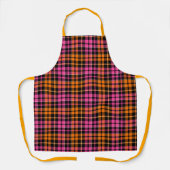 Schwarz Pink Orange Karo Tartan Design  Schürze (Vorderseite)