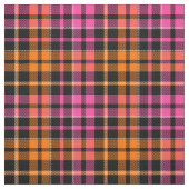 Schwarz Pink Orange Karo Tartan Design Stoff (Muster)