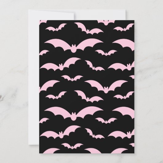 Schwarz-Pink-Pasteloween Spooky-Halloween-Party Einladung (Rückseite)