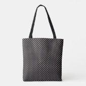 Schwarz-Pink-Polka-Dot-Trendy-Monogramm Tasche (Rückseite)