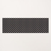 Schwarz-Pink-Polka-Dot-Trendy-Monogramm Yogamatte (Rückseite (Horizontal))