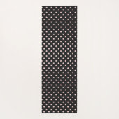 Schwarz-Pink-Polka-Dot-Trendy-Monogramm Yogamatte (Rückseite)