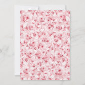 Schwarz Pink Silver Floral Schmetterlinge Quincean Einladung (Rückseite)