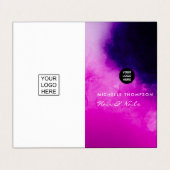 Schwarz-Pink-Visitenkarte Visitenkarten (Außenseite Aufgefaltet)