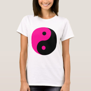 schwarz pink yin yang T-Shirt