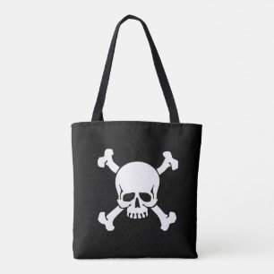 Schwarz, Piraten, Schädel und Kreuzknochen, Flagg Tasche