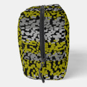 Schwarz-pixelförmige, schwarz-grün-graue Streifen Waschbeutel (Rechts)