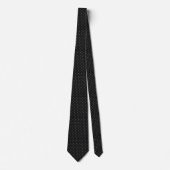Schwarz & Platin Ultra Premium Subtile Luxus Krawatte (Vorderseite)
