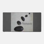 Schwarz Polished Zen Stones Garden Gray Schreibtischunterlage (Vorderseite)