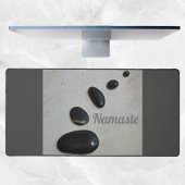 Schwarz Polished Zen Stones Garden Gray Schreibtischunterlage