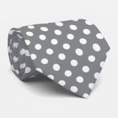 Schwarz-Polka-Nadelspitze Krawatte (Gerollt)