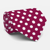 Schwarz-Polka-Nadelspitze Krawatte (Gerollt)