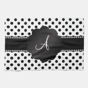 Schwarz-Polka-Punkte Handtuch