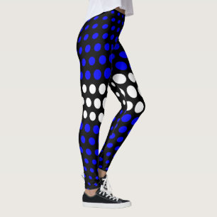 Schwarz-Polka-Punktmuster Leggings