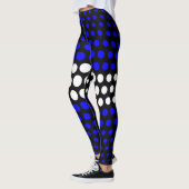 Schwarz-Polka-Punktmuster Leggings (Links)